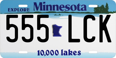 MN license plate 555LCK