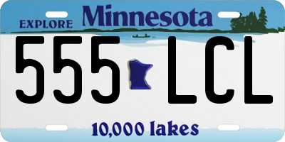 MN license plate 555LCL