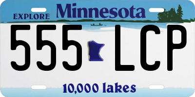 MN license plate 555LCP