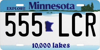 MN license plate 555LCR