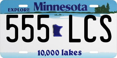 MN license plate 555LCS