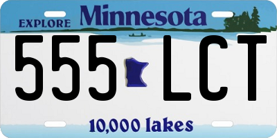 MN license plate 555LCT
