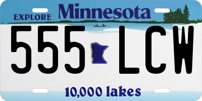 MN license plate 555LCW