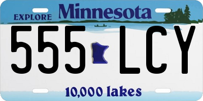 MN license plate 555LCY