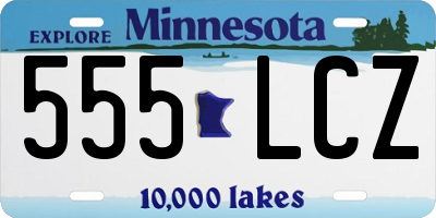 MN license plate 555LCZ