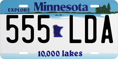 MN license plate 555LDA