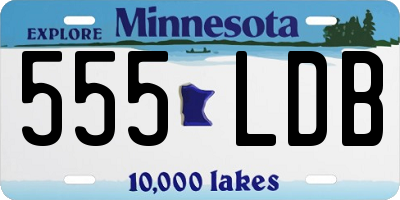 MN license plate 555LDB