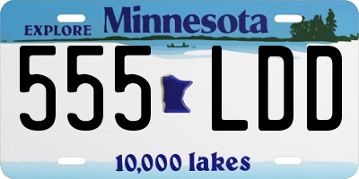 MN license plate 555LDD