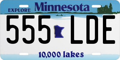MN license plate 555LDE