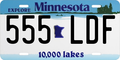 MN license plate 555LDF