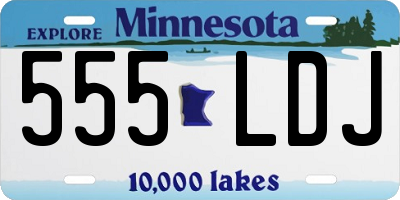 MN license plate 555LDJ