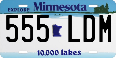 MN license plate 555LDM