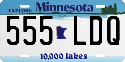 MN license plate 555LDQ