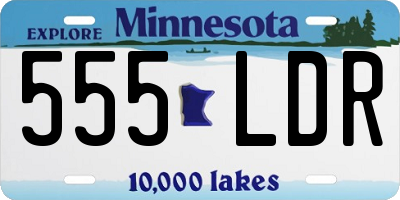 MN license plate 555LDR