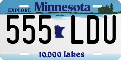 MN license plate 555LDU
