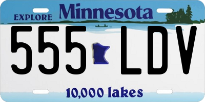 MN license plate 555LDV