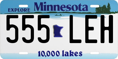 MN license plate 555LEH