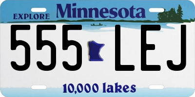 MN license plate 555LEJ