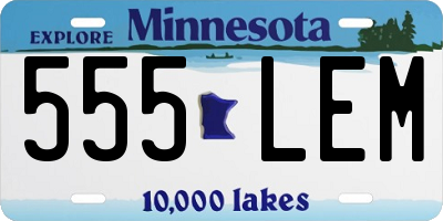 MN license plate 555LEM