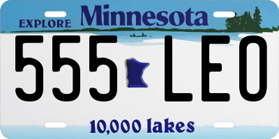 MN license plate 555LEO