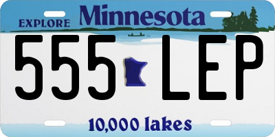 MN license plate 555LEP