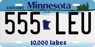 MN license plate 555LEU