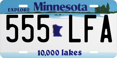 MN license plate 555LFA