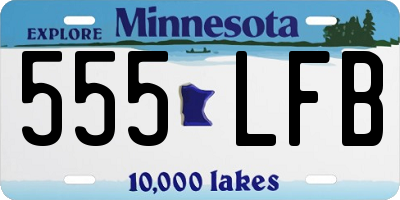 MN license plate 555LFB
