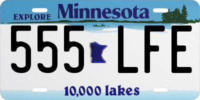 MN license plate 555LFE