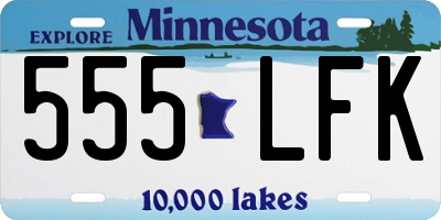 MN license plate 555LFK