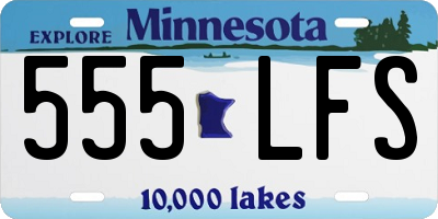 MN license plate 555LFS