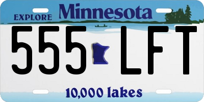 MN license plate 555LFT
