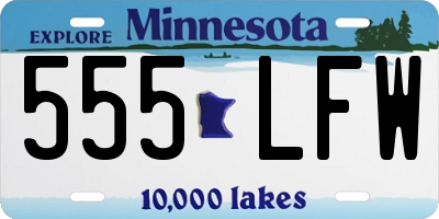 MN license plate 555LFW