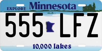 MN license plate 555LFZ