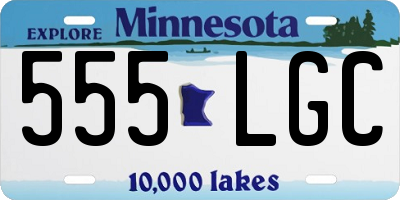 MN license plate 555LGC