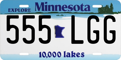 MN license plate 555LGG
