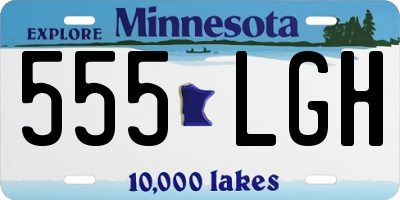 MN license plate 555LGH