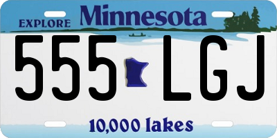 MN license plate 555LGJ