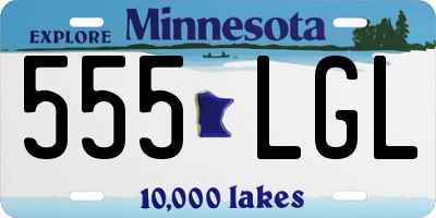 MN license plate 555LGL