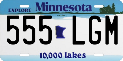 MN license plate 555LGM