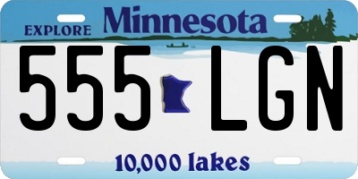 MN license plate 555LGN