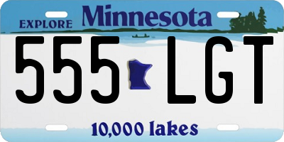 MN license plate 555LGT