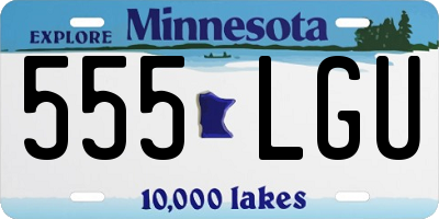 MN license plate 555LGU