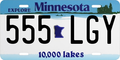 MN license plate 555LGY