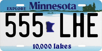MN license plate 555LHE
