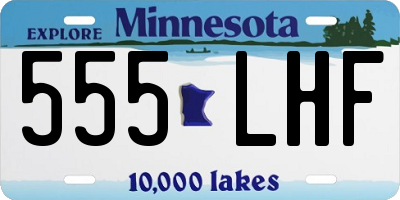 MN license plate 555LHF