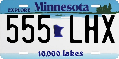 MN license plate 555LHX