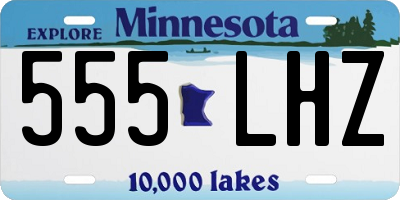 MN license plate 555LHZ