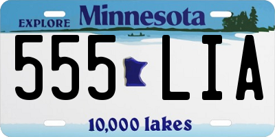MN license plate 555LIA