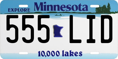 MN license plate 555LID
